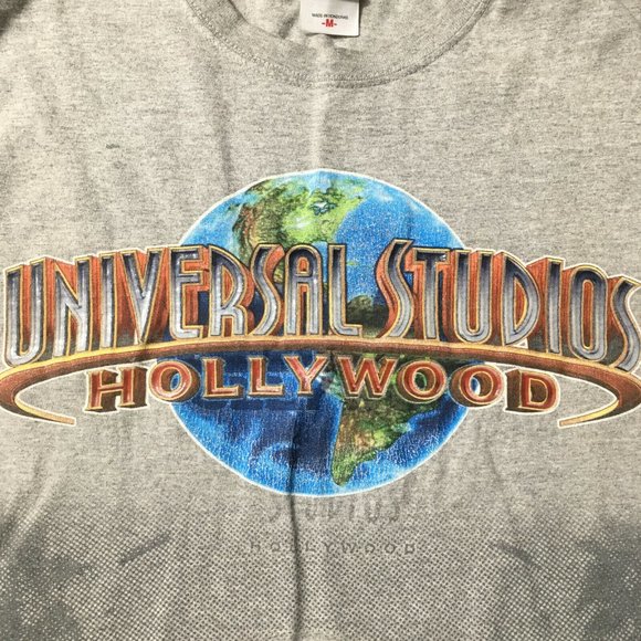 #FF Universal Studios Hollywood Shirt Mens Medium distress vintage double sided - Picture 8 of 9